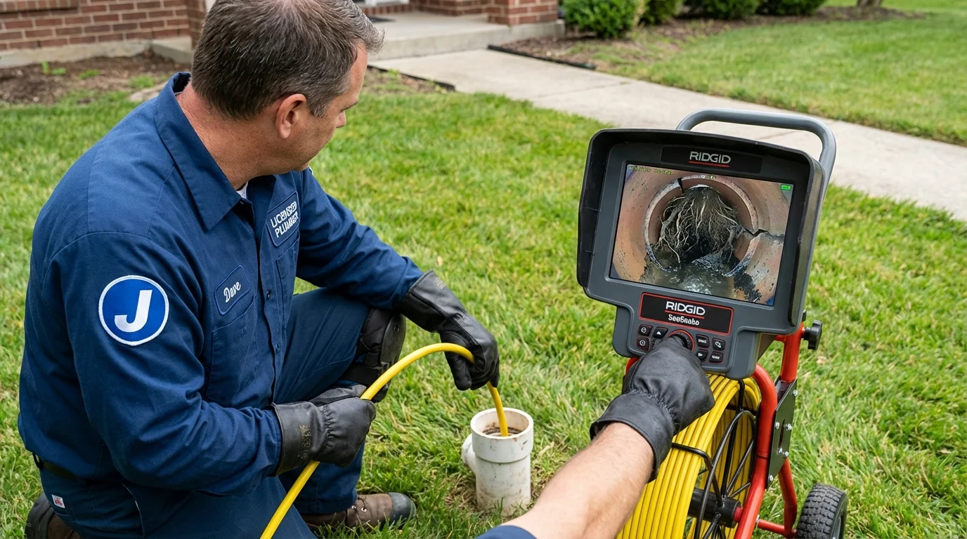 Sewer camera inspection being performed by Johns Plumbing LLC in Moss Beach